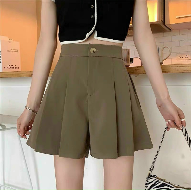 Quần short đũi giả váy dập ly chất tuyết mưa 3 màu đủ size
