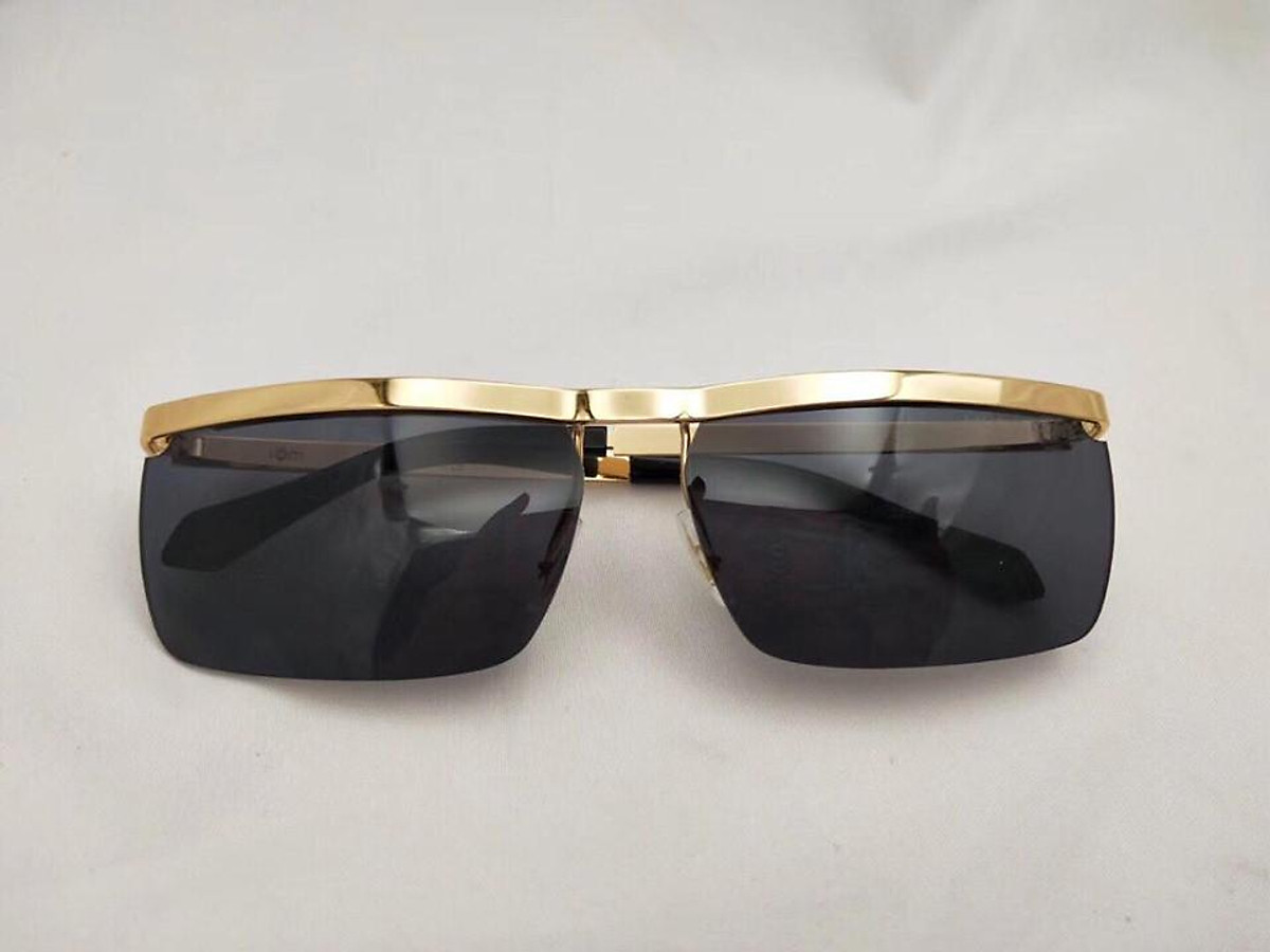 Kính râm Nửa viền Sống trâu Hồng Kong cao cấp cho Nam