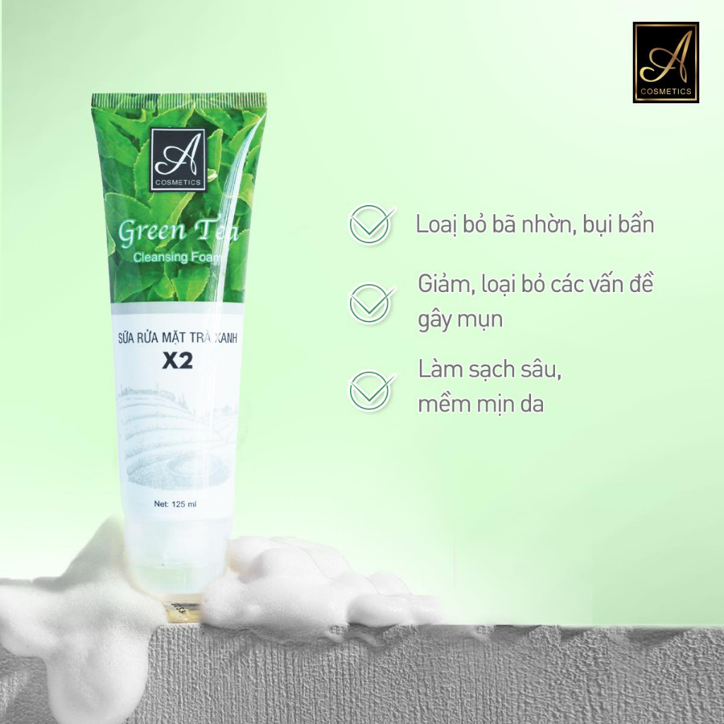 Sữa rửa mặt trà xanh Acosmetics 120ml