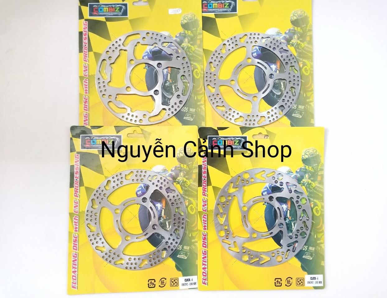 Đĩa thắng trước phây combiz 190mm gắn vario vision