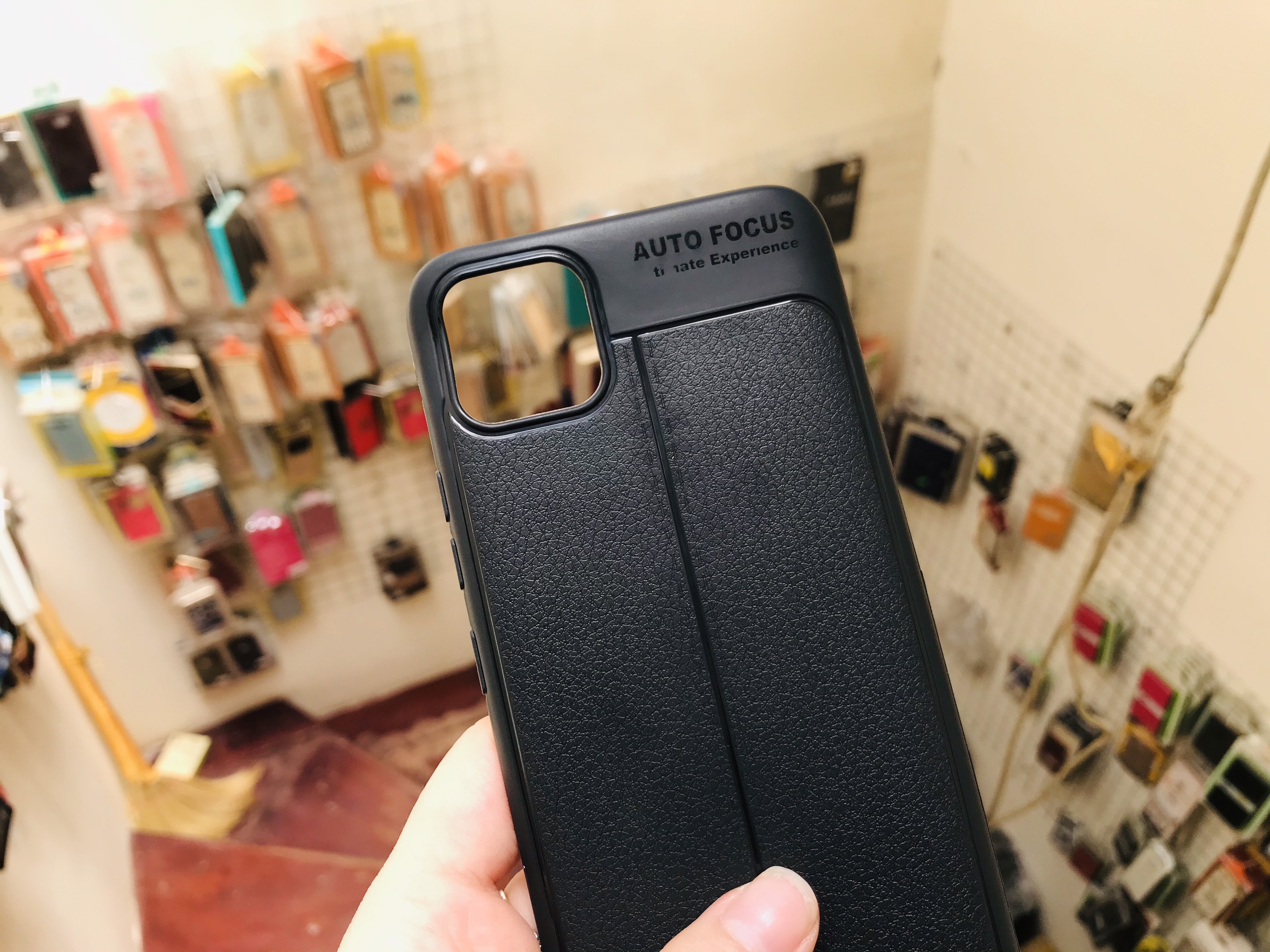 Ốp dẻo giả da đen cho REALME C11