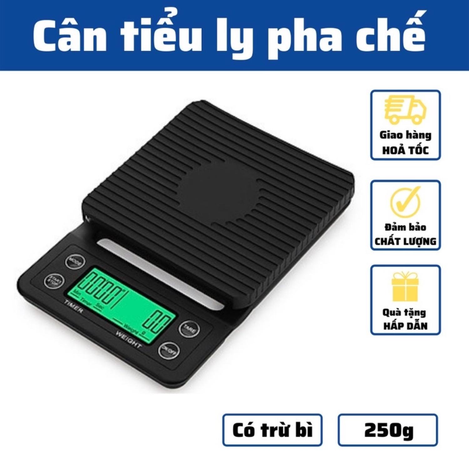 Cân Tiểu Ly Điện Tử Cao Cấp TIMER SCALE 0.1-3Kg
