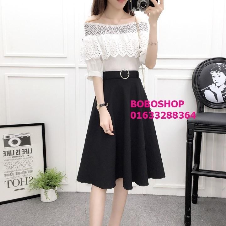 [HCM]Chân váy xòe kèm belt