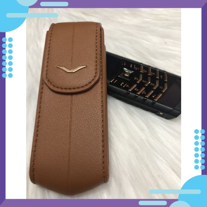 ⚡[Gía Sốc]Bao Da Nắp Gấp Vertu Singnature S Dập Vân Trơn⚡