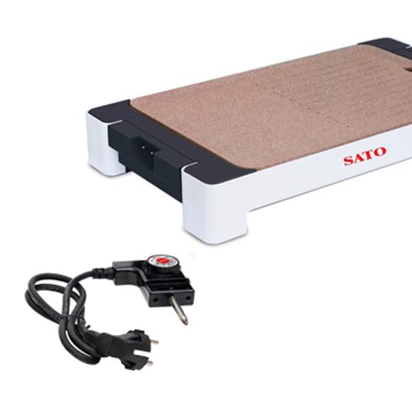 Bếp nướng điện đúc SATO ST-500NDB 1000W( Trắng đen )