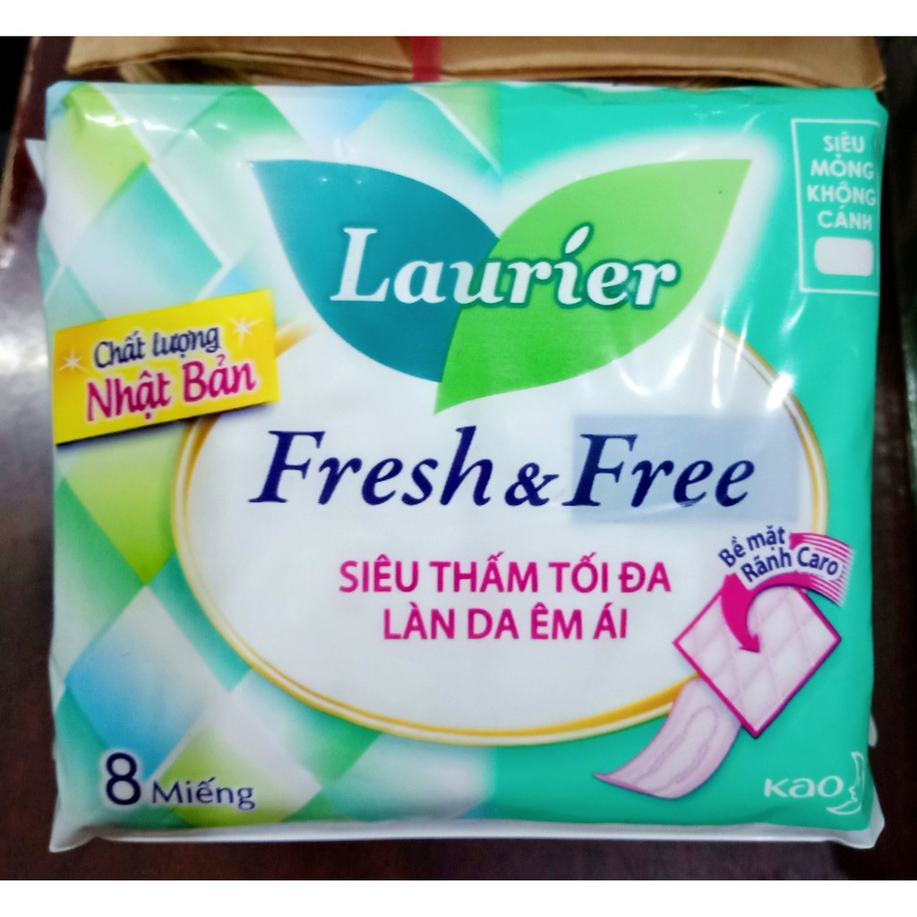 BVS LAURIER SIÊU MỎNG KHÔNG CÁNH/ CÓ CÁNH 8M