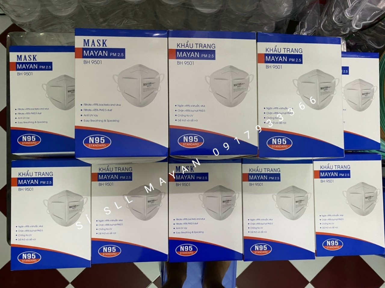 [chuẩn công ty ] Combo 5 gói(10 cái) khẩu trang N95  Mayan