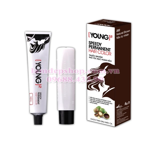 Nhuộm thảo mộc phủ bạc Young (60ml x 2) (Đã gồm trợ nhuộm)