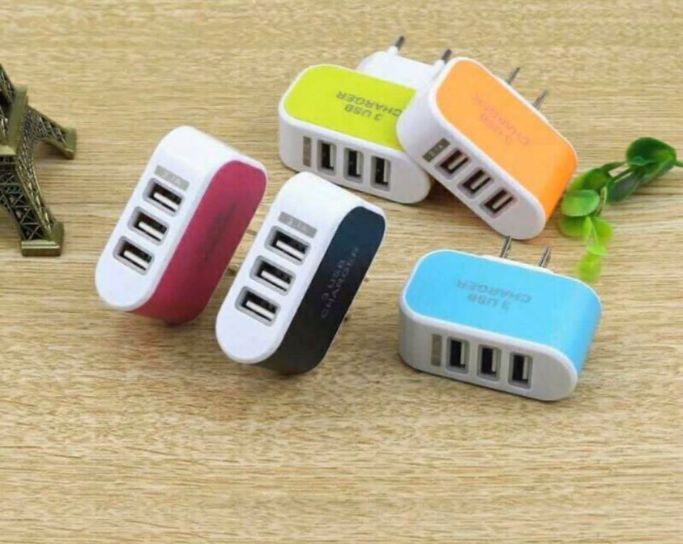 Củ sạc nhanh kèm 3 cổng USB  - Củ sạc 3 cổng GD25