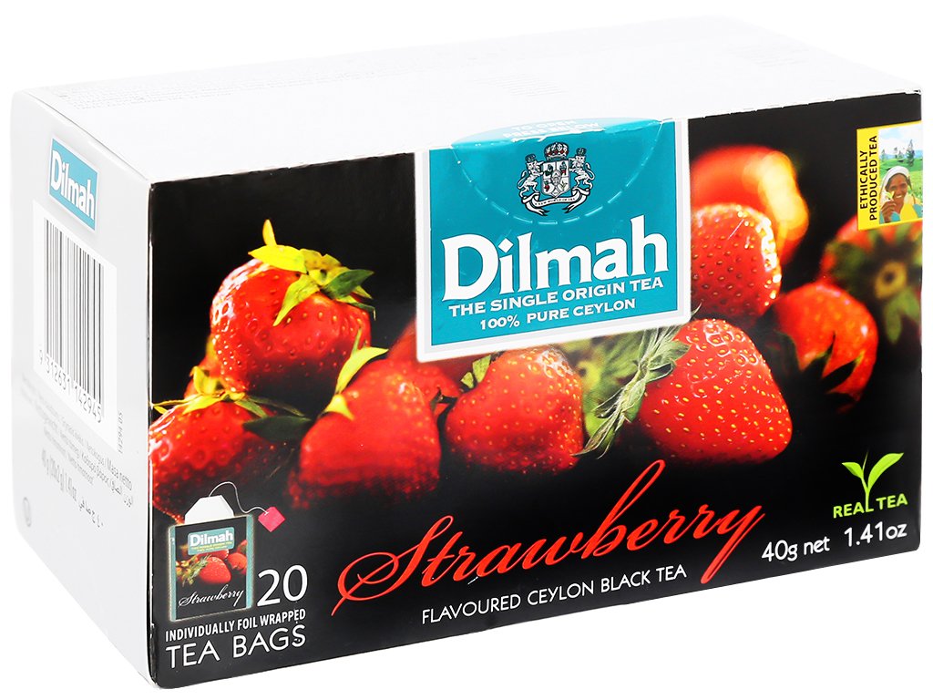 Trà Dilmah Hương Dâu Hộp 30g (1,5 g x 20 gói túi lọc)