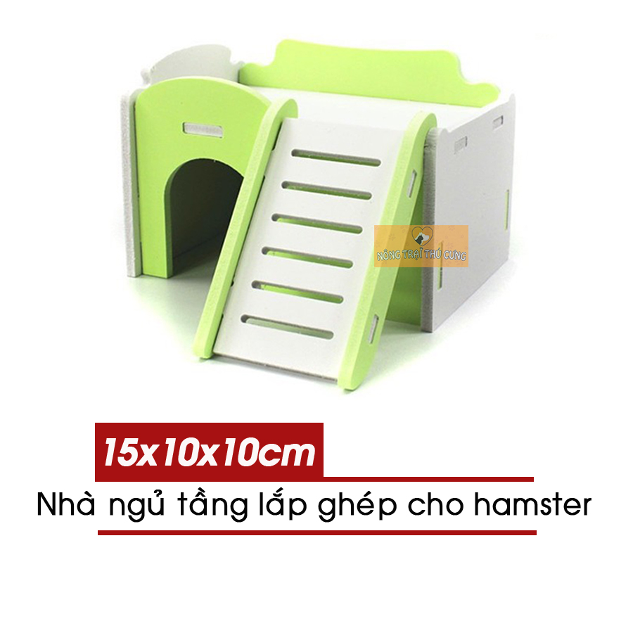 Nhà ngủ tầng lửng cho hamster - giao màu ngẫu nhiên -