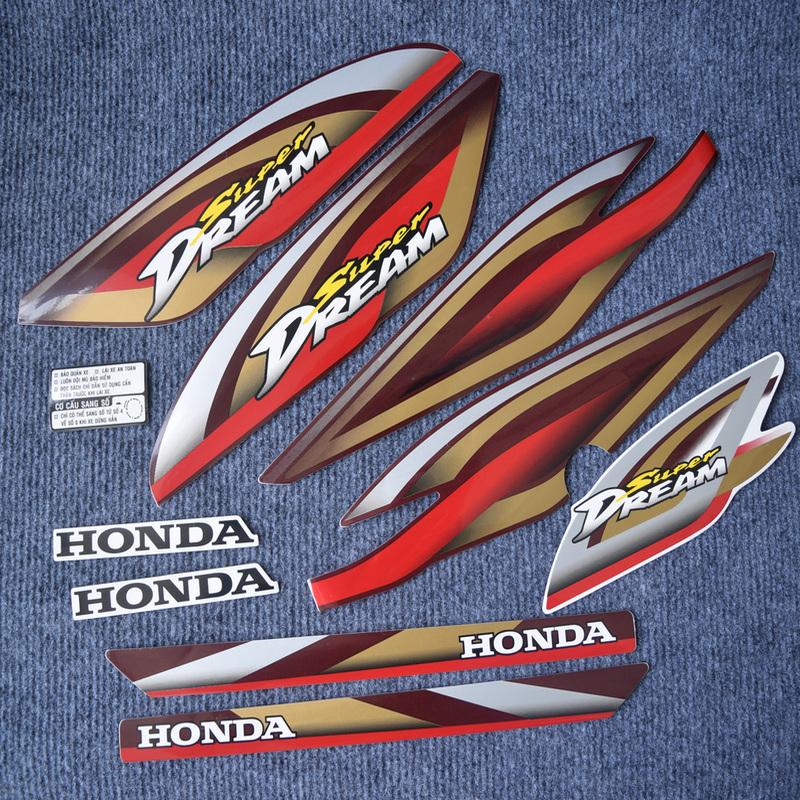 TEM DÁN XE MÁY DREAM 2001 , TEM 3 LỚP DÁN XE MẤU MỚI NHIỀU MÀU SẮC