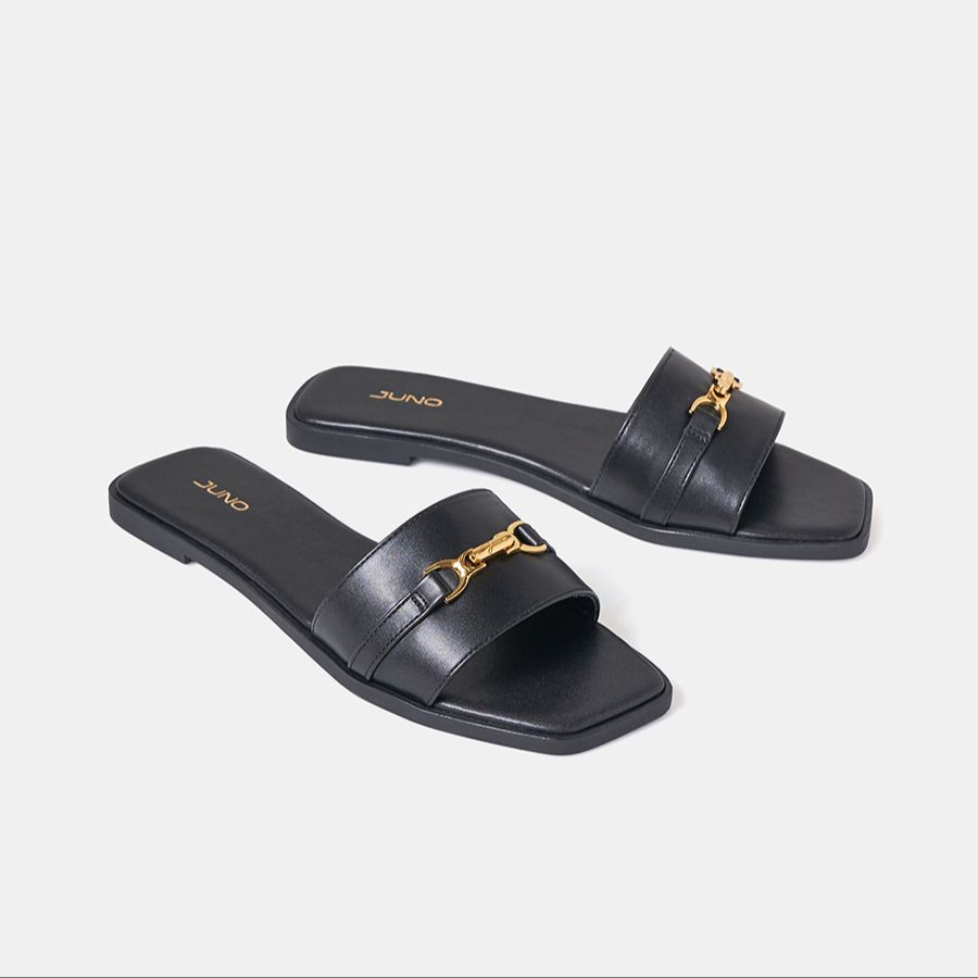 Giày Sandal Nữ 1cm Thời Trang JUNO Khoá Trang Trí Juno SD01135