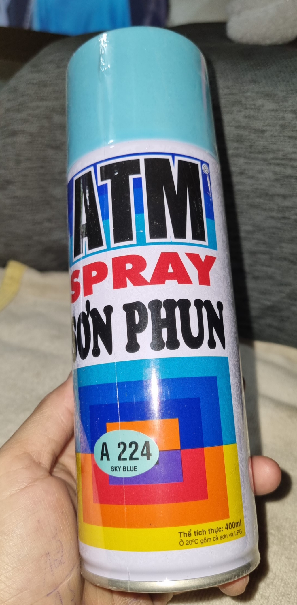 Sơn xịt màu xanh da trời  A224 ATM ( 400 ml ) ( như hình)
