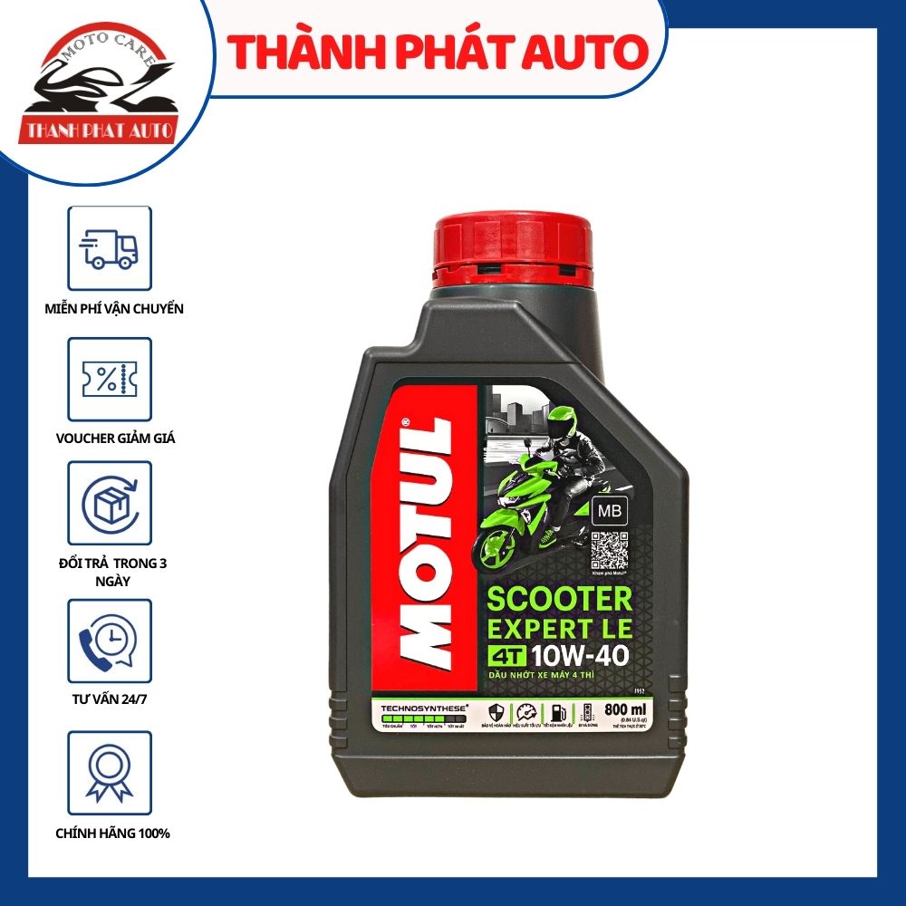 [HCM]Nhớt cao cấp cho xe tay ga Motul Scooter Expert LE 10W40 800ml