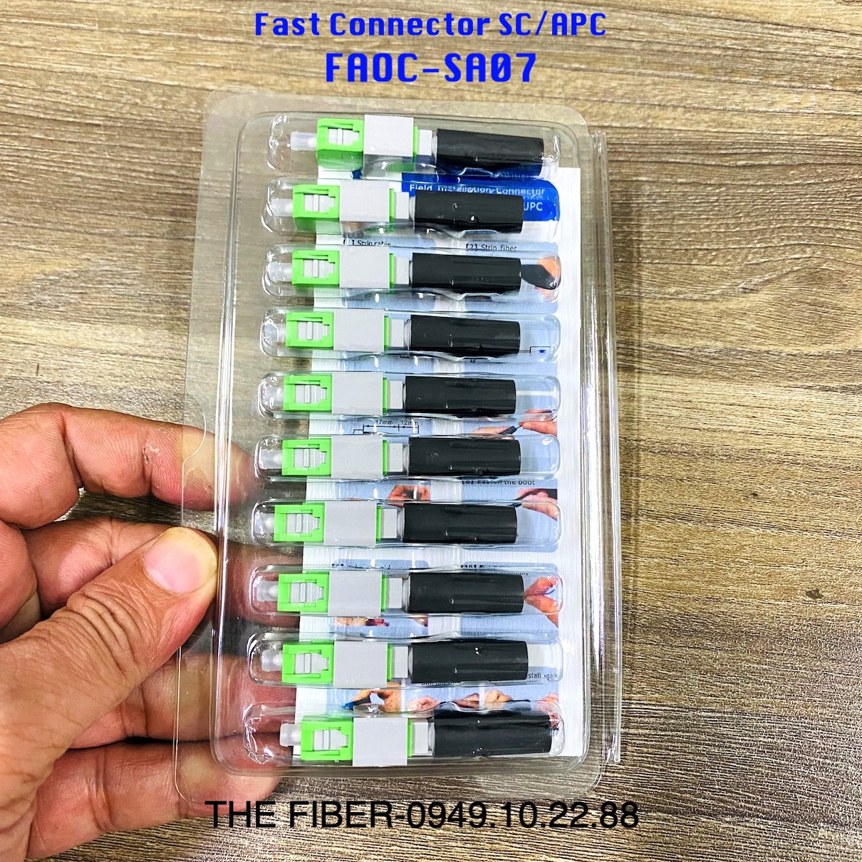 Bộ 10 đầu nối quang nhanh fc sc/apc gpon - fast connector sc/apc fpt sa-07