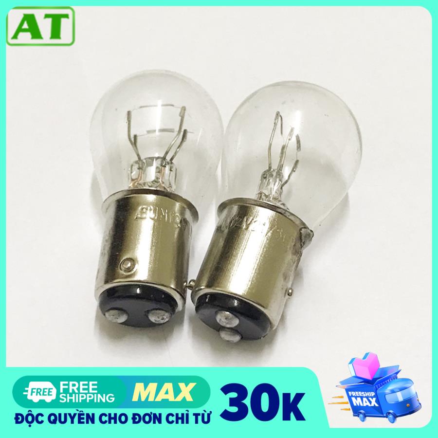 Combo 2 Bóng Đèn Phanh Đèn Thắng Ô Tô Đui Cài 2 Tóc 24V 21/6W