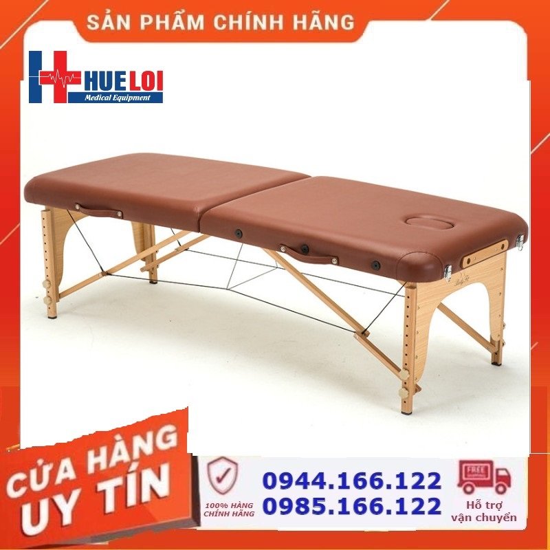 Giường spa chân gỗ châm cứu trị liệu