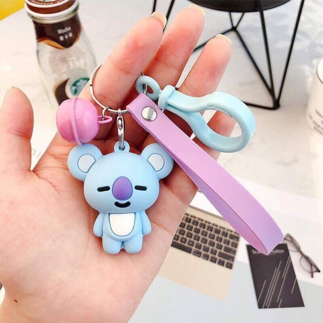 Móc khoá dẻo BTS kèm chuông siêu xinh