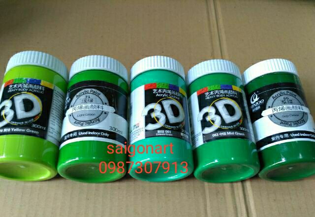 [HCM]Màu Acrylic 3D vẽ mọi chất liệu 300ml ( bản màu 2)