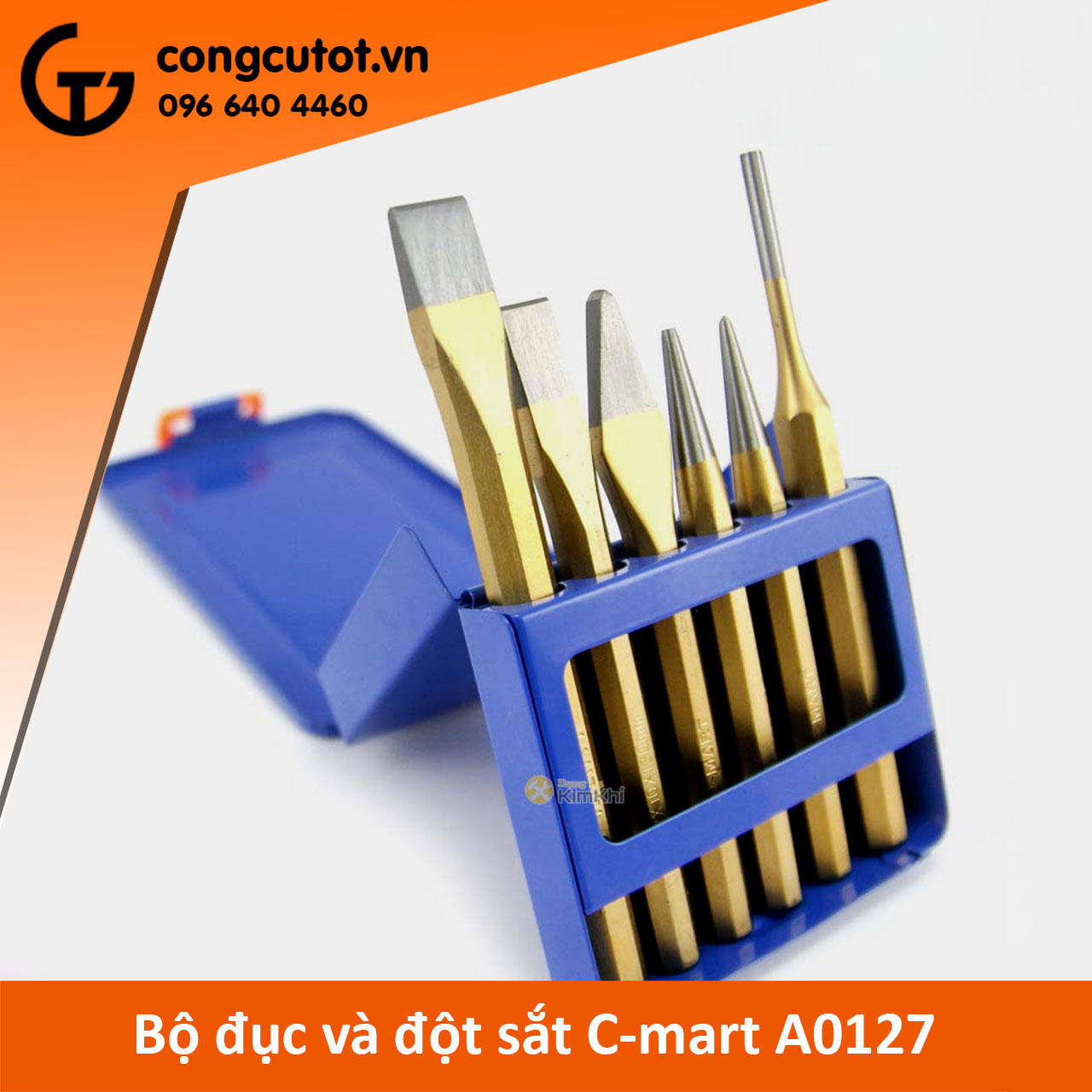 Bộ đục và đột săt 6 chi tiết C-Mart A0127
