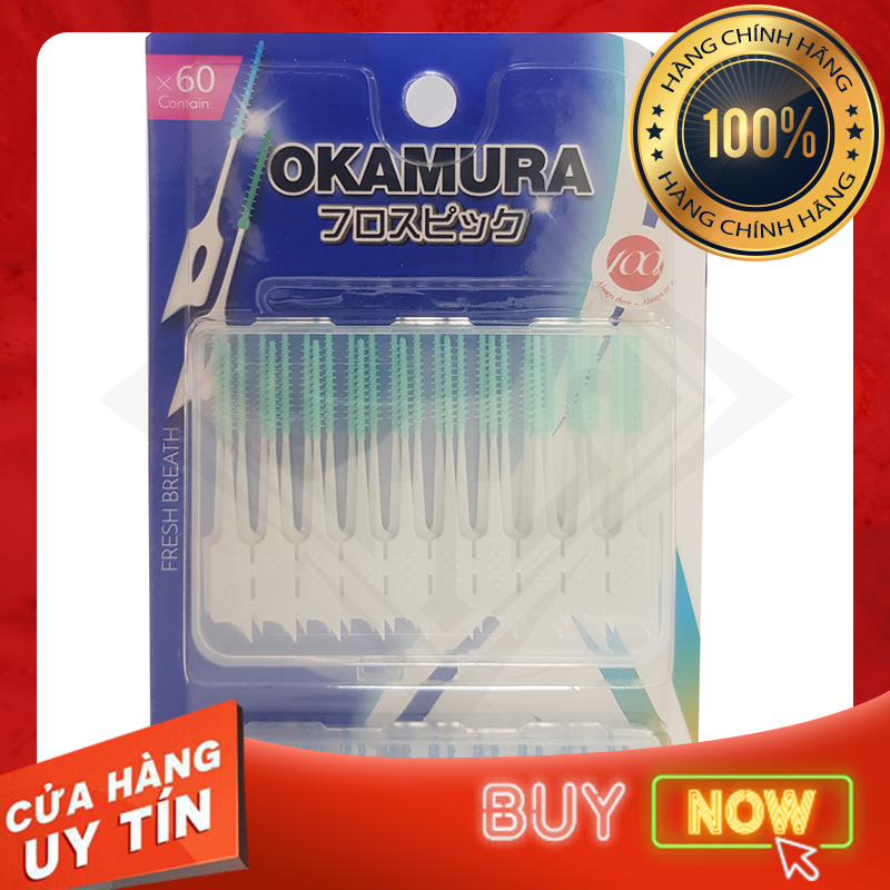[HCM]Tăm xỉa răng silicon OKAMURA Nhật Bản - Vỉ 60 cây