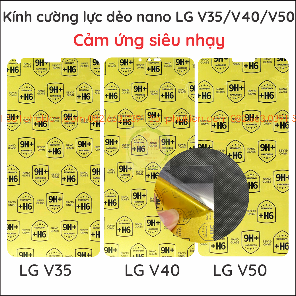 Dán cường lực lg v50 v50s v50 thinq 5g / v40 v40 thinq / v60 v60 thinq 5g / v30 v30+ v30s thinq trong suốt nano dẻo siêu bền độ cường lực 9h+