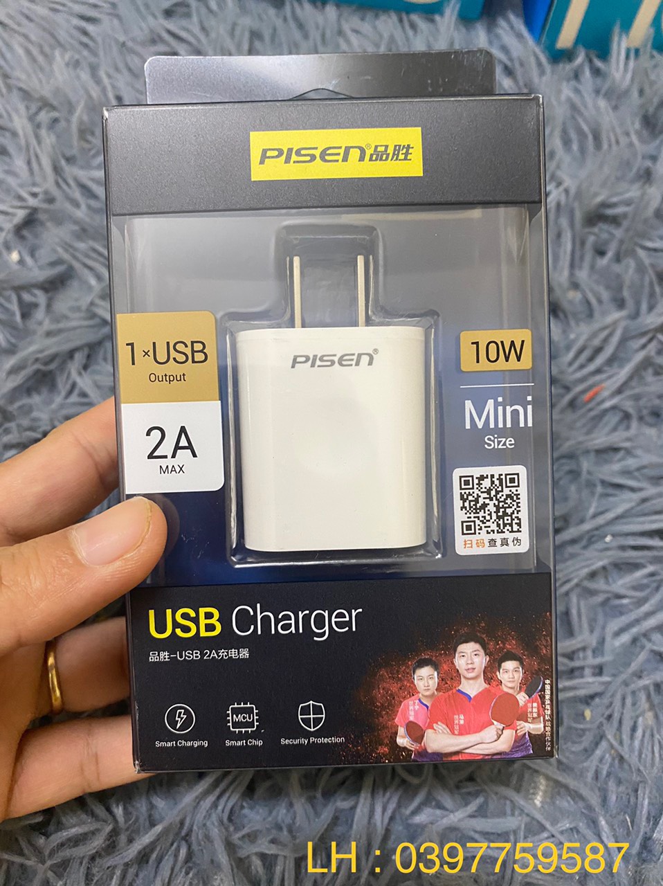 Bộ sạc nhanh Pisne 10W dùng cho iphone, ipad - Hàng chính hãng BH 12 tháng