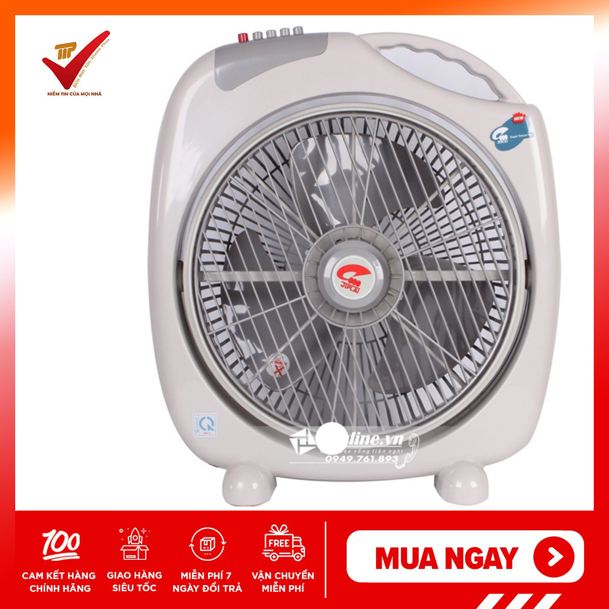 Quạt hộp Jiplai Thái lan JL-736