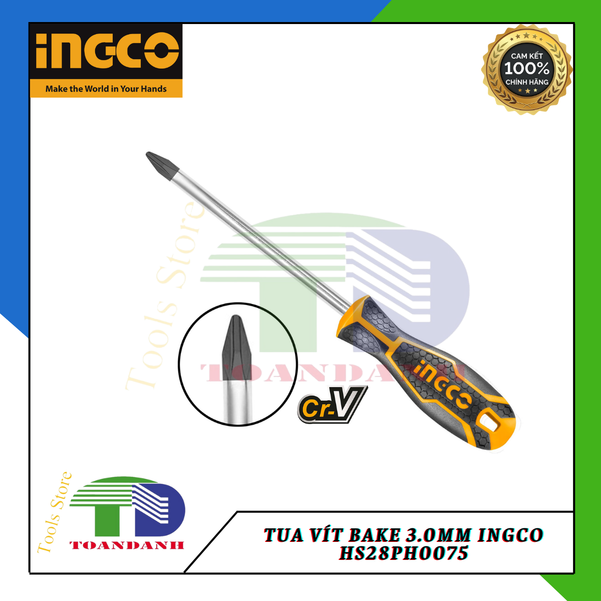 Tua vít bake 3.0mm ingco hs28ph0075
