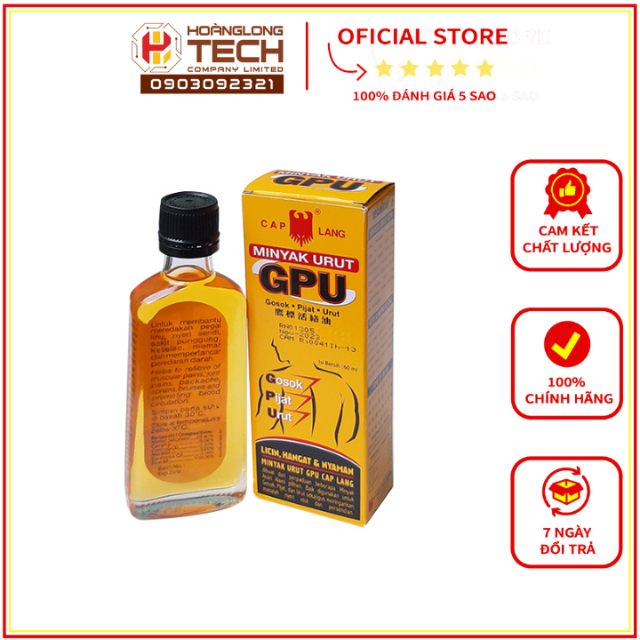 Dầu xoa bóp minyak urut gpu thái lan 60ml