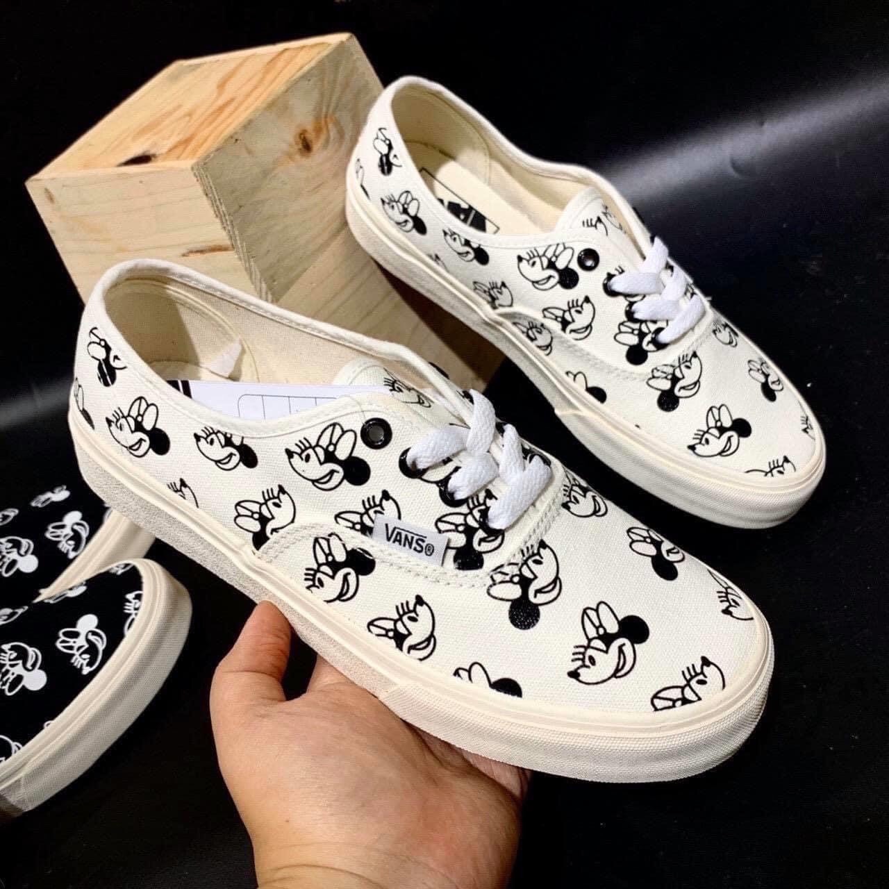 [TẶNG HỘP] Giày thể thao vanzz MICKEY ĐEN - TRẮNG