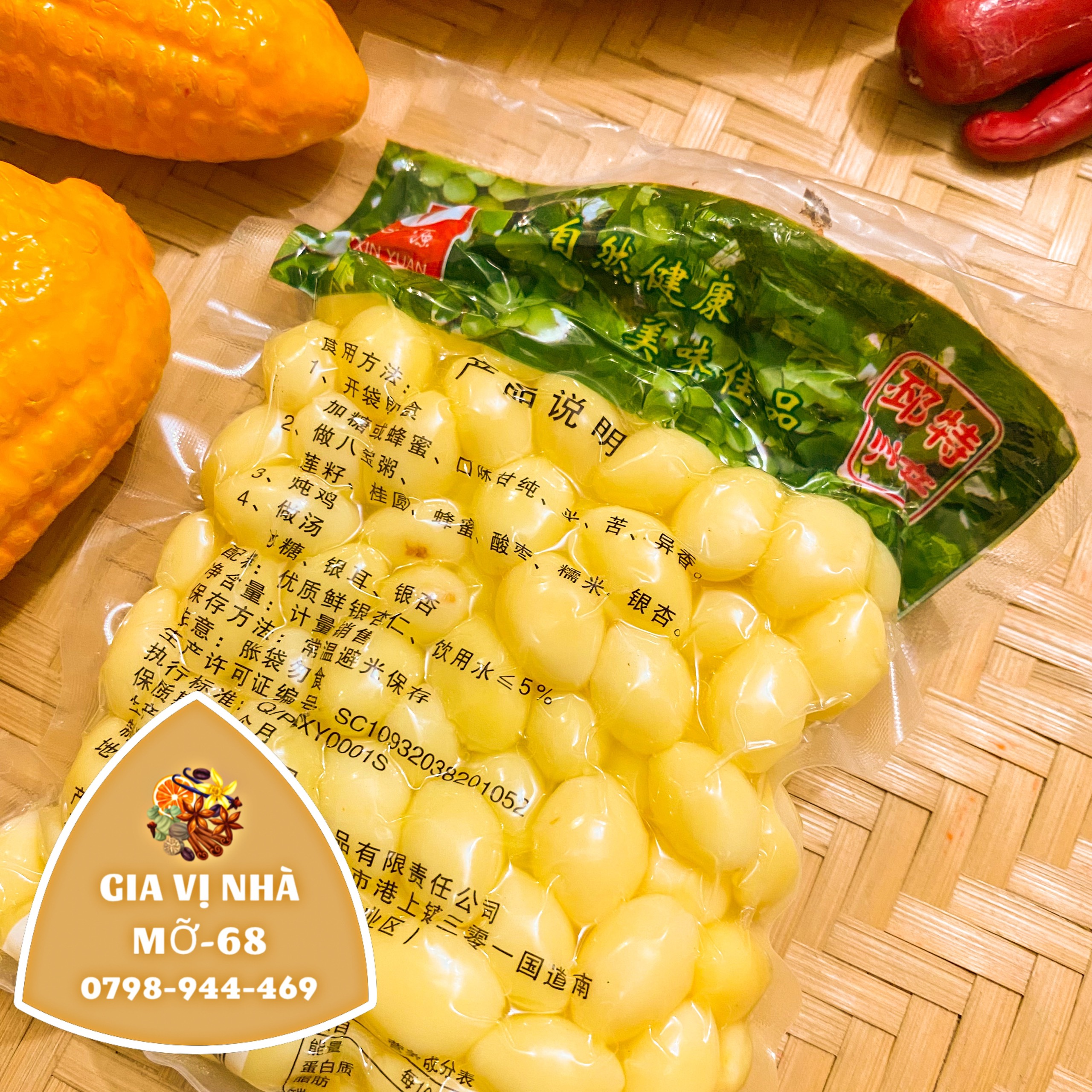 BẠCH QUẢ HÚT CHÂN KHÔNG - GÓI 250GR