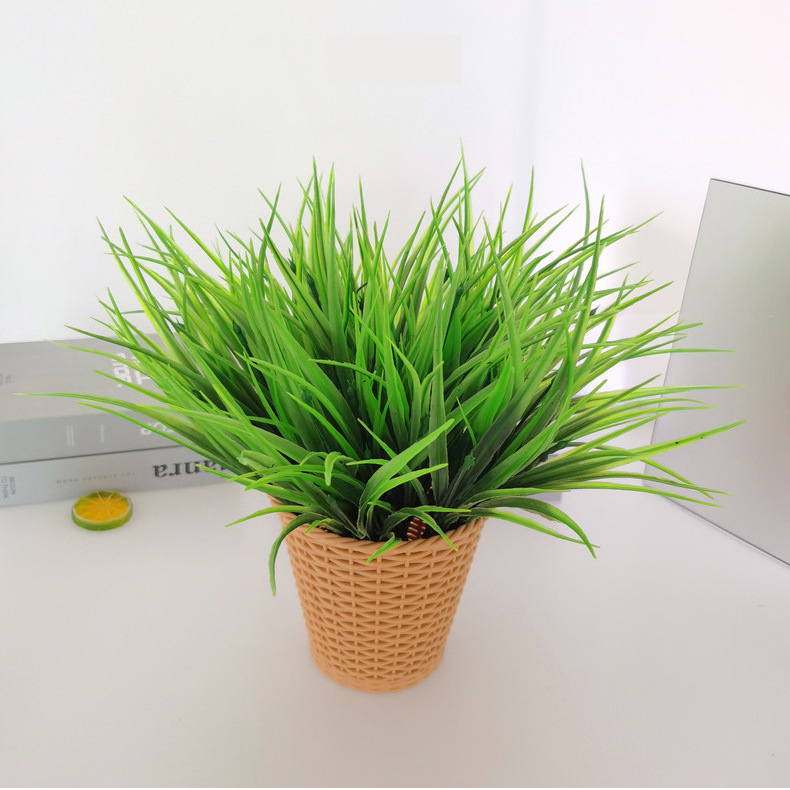 Cỏ giả cành mạ non (bằng nhựa) dùng trang trí cắm hoa (cao 37cm)