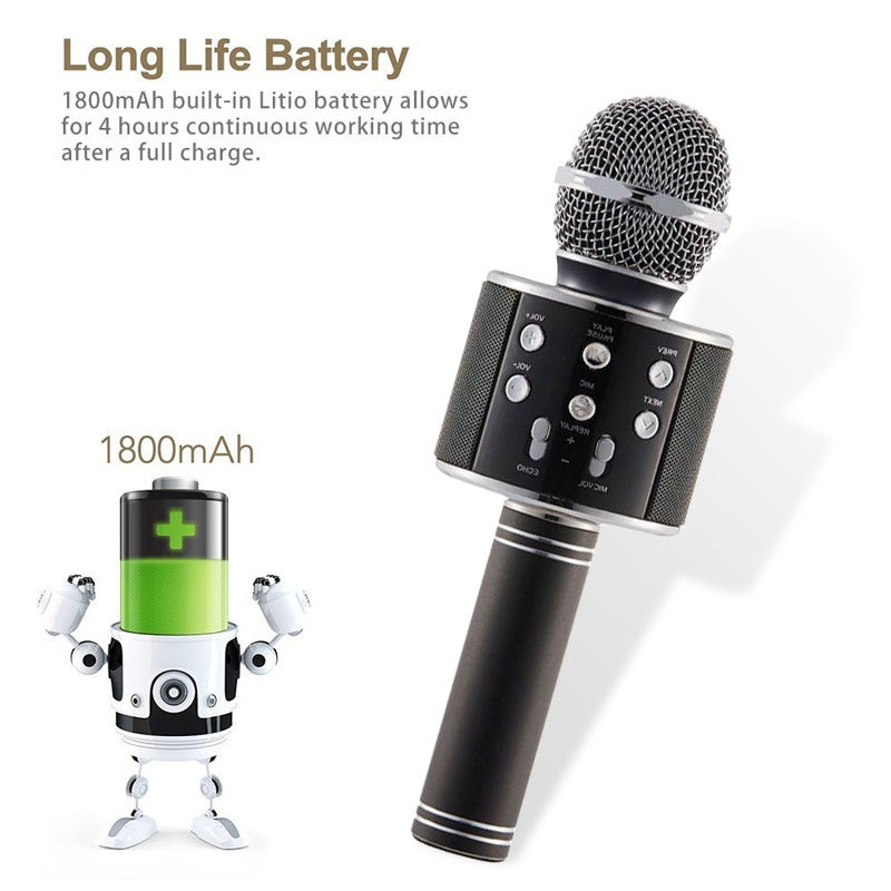 Mic Karaoke  Micro Karaoke kèm Loa Bluetooth 3 trong 1 【Mi Watch miễn phí】