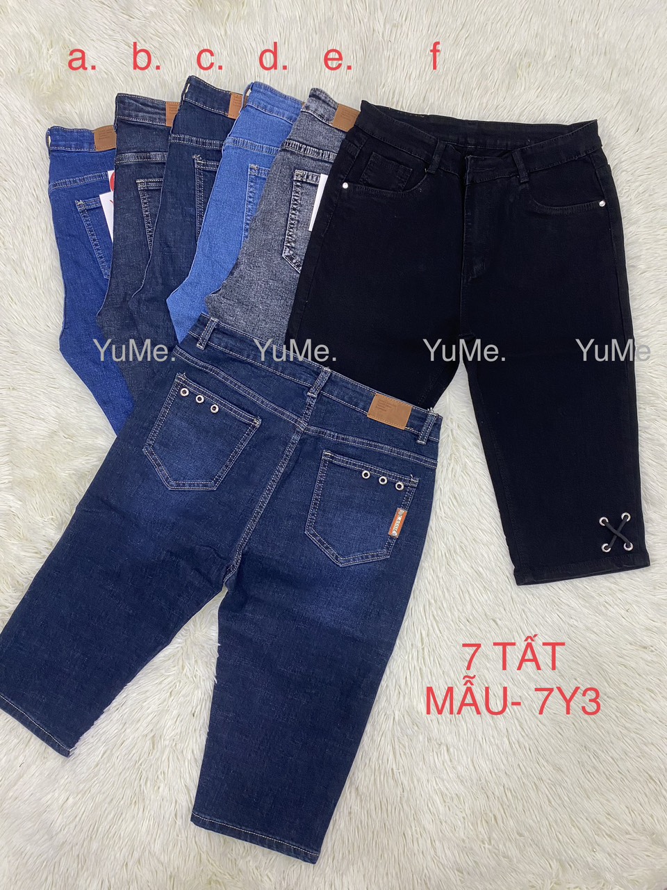 Quần jeans 7 tất hottrend mới giảm giá mạnh ngay hôm nay hl- ms: 2024-007