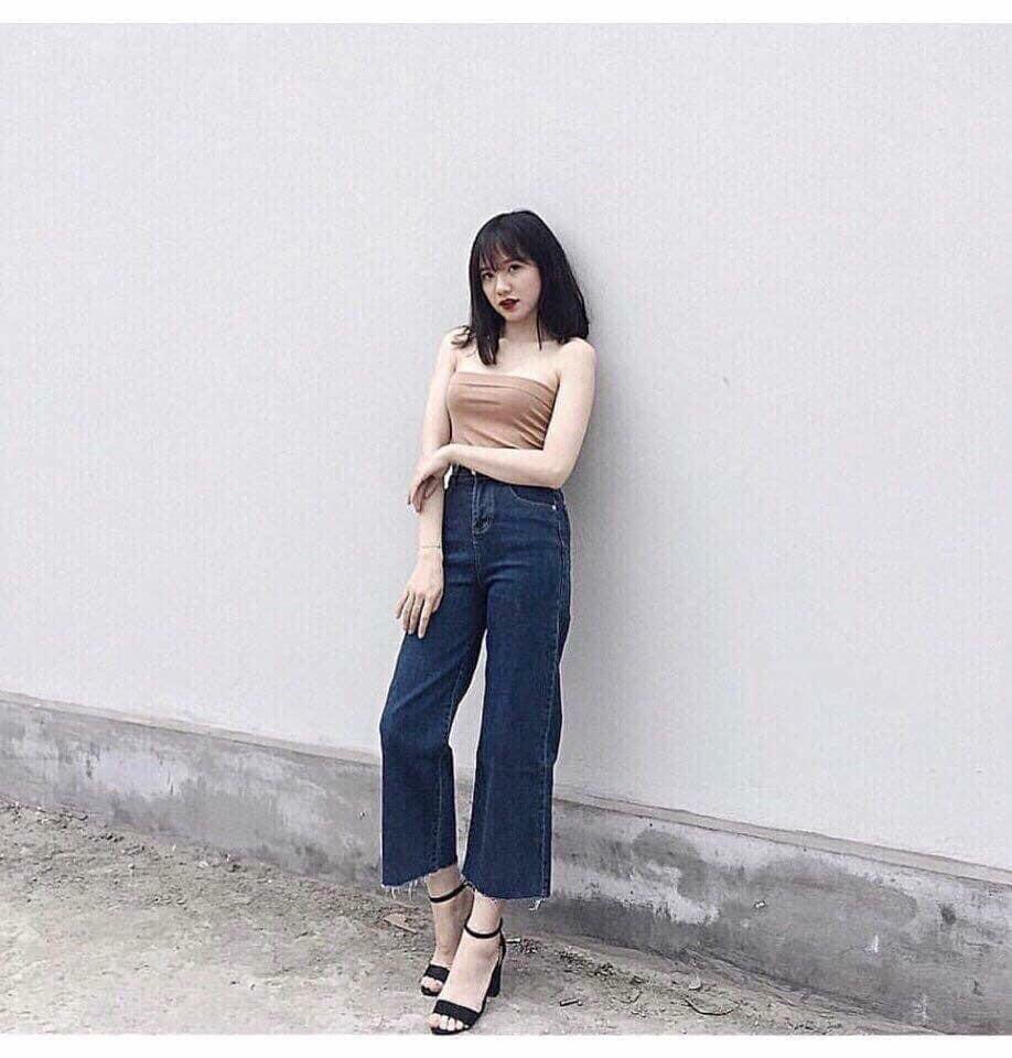 Quần jean nữ loe rộng baggy 002