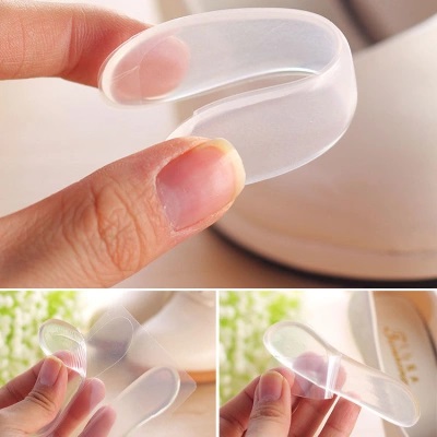 Set 2 miếng lót giầy nữ silicon, lót gót chân silicon (loại dài lót gót)