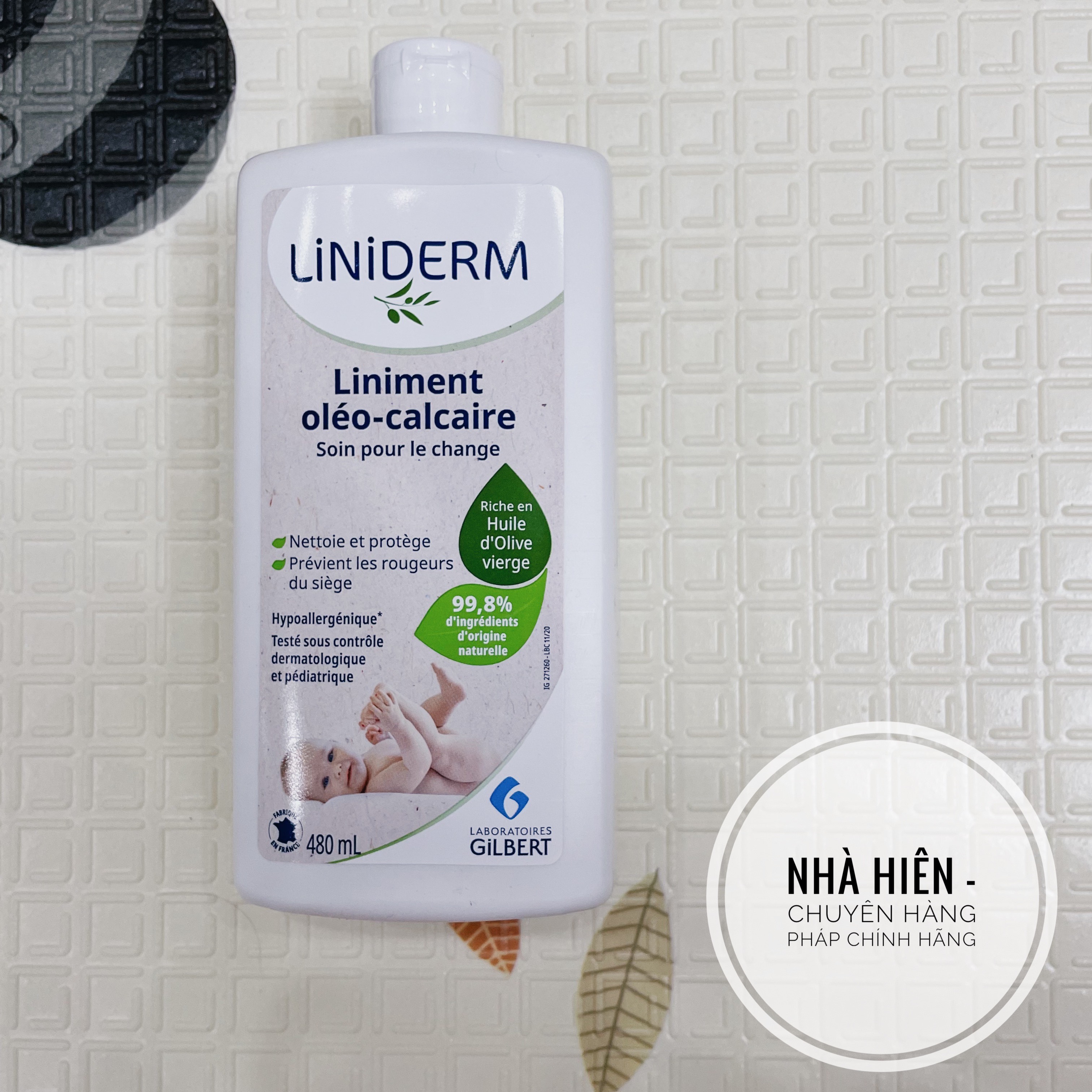 Kem thay bĩm Liniderm 480ml [Hàng pháp có bill đầy đủ]
