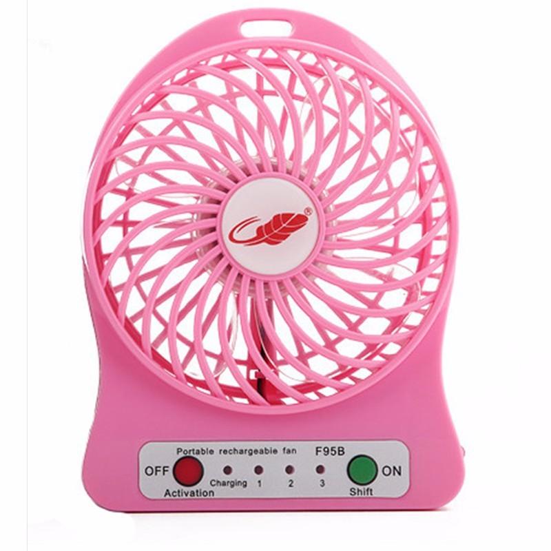 Quạt mini tích điện để bàn kèm pin sạc