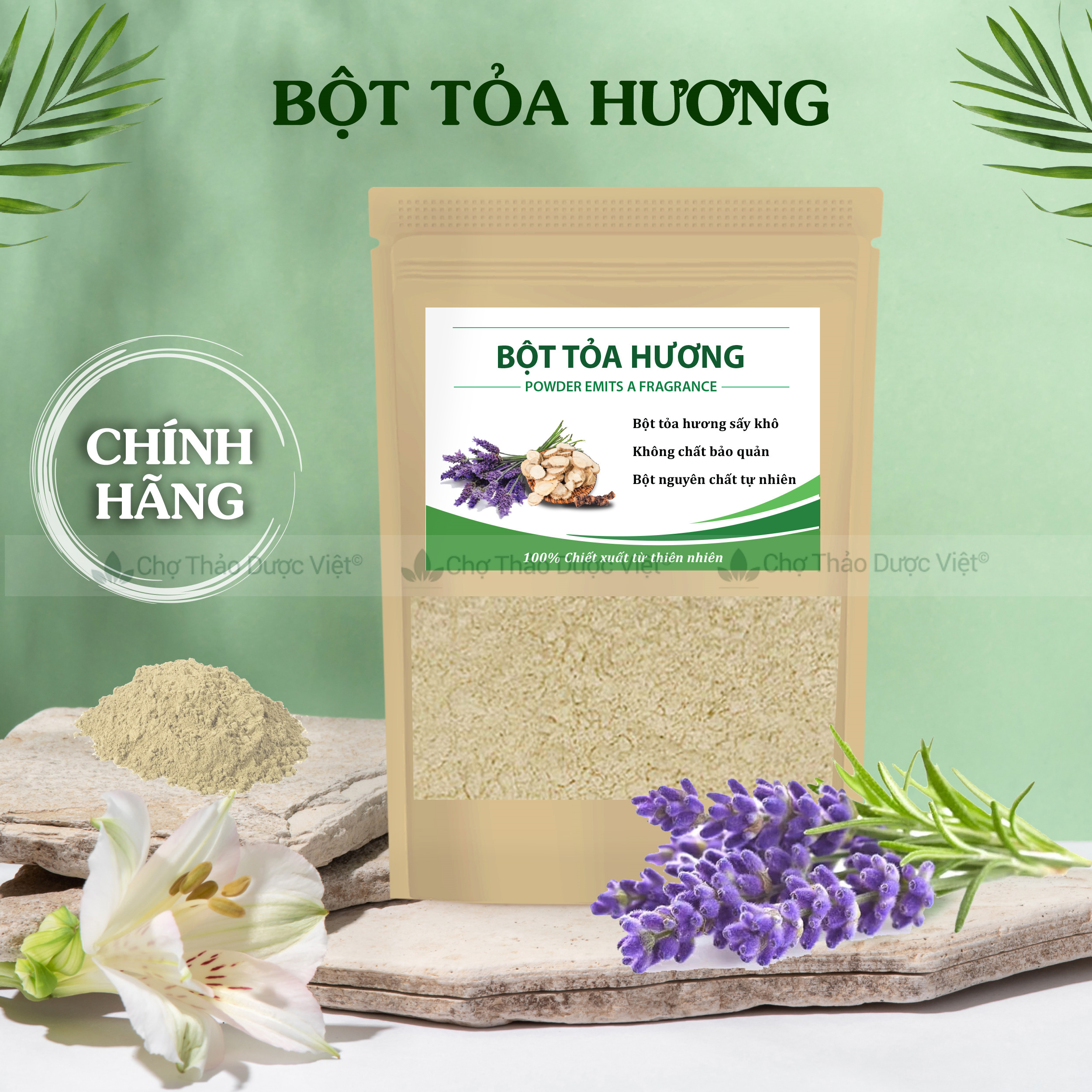 Bột tỏa hương 100g, kháng khuẩn, khử mùi hôi cơ thể, tạo hương thơm tự nhiên
