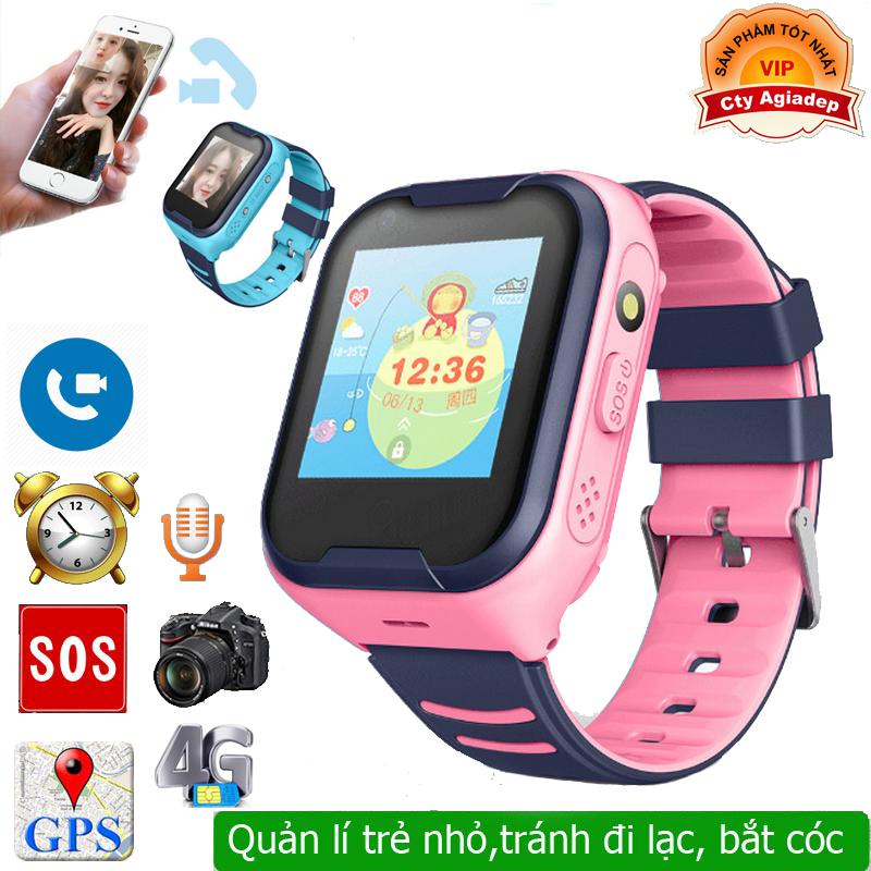 Đồng hồ thông minh theo dõi trẻ em siêu xịn có Videocall, GPS, SOS, Camera, Nhắn tin Cảnh báo Nghe Gọi 2 chiều - AGDX2