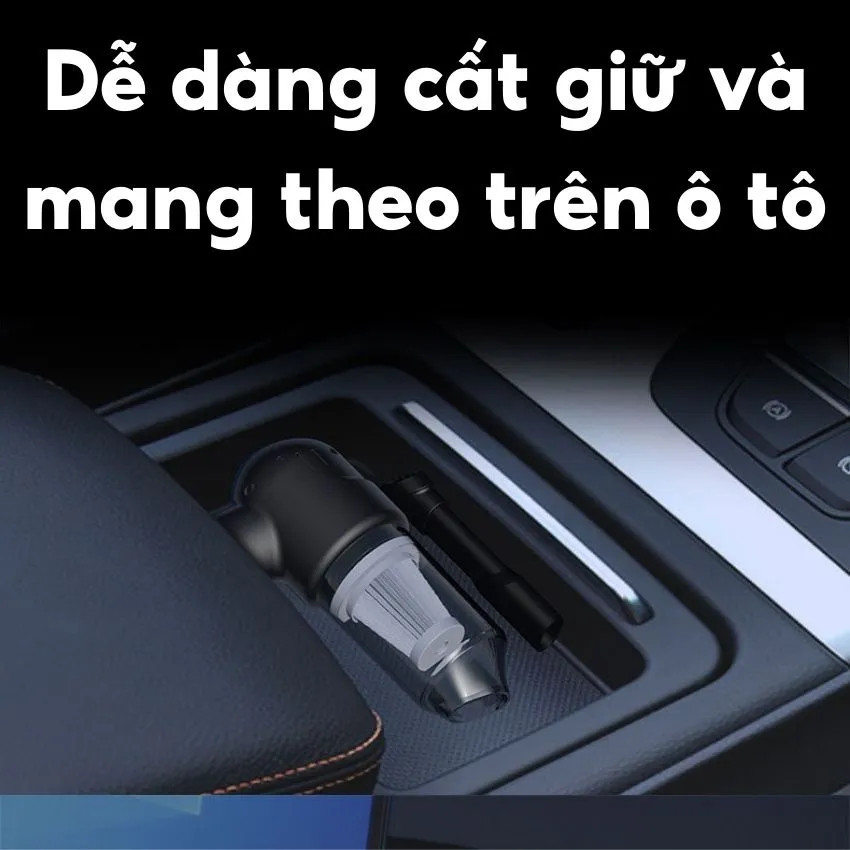 Máy hút bụi cầm tay mini không dây sạc điện, Máy hút bụi mini cầm tay lực hút siêu mạnh sử dụng hút bụi ô tô, bụi giường