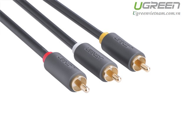 Cáp AV hoa sen 3 đầu RCA dài 5m  Ugreen 10527 Cao cấp
