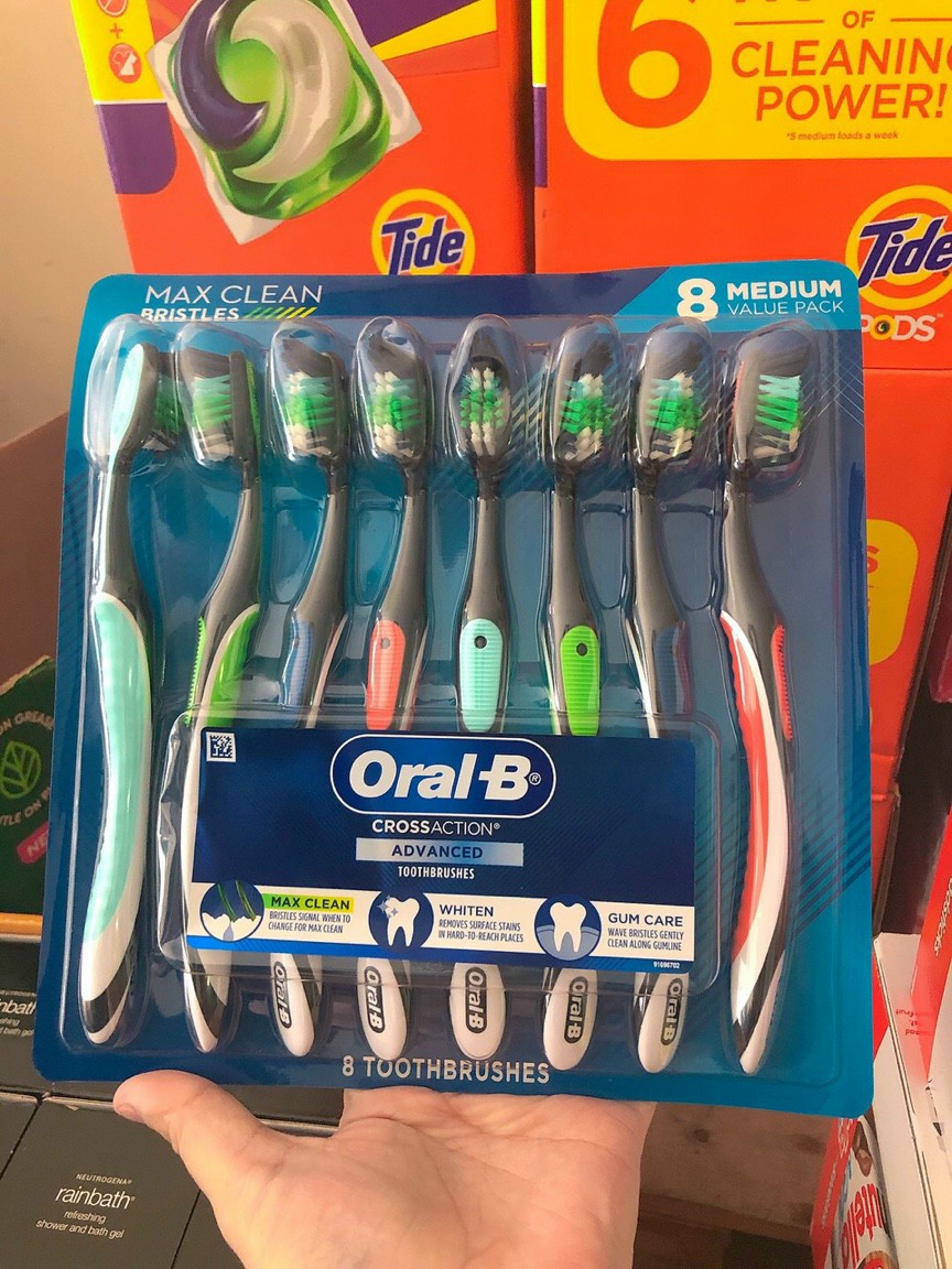 🎯Set 8 bàn chải đánh răng Oral-B Cross Action Mỹ