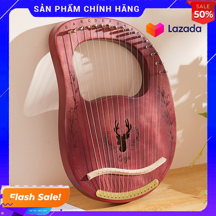 [HCM]Đàn Lyre 16 dây Ly Harp Cega-MM12 Tuần lộc tặng cây chỉnh dây dây dự phòng phím gãy đàn khăn lau book