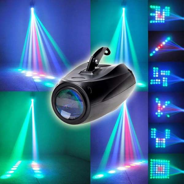 Đèn sân khấu 64 led laser DJ Party cảm biến âm thanh rbgw cho đám cưới bữa tiệc quán bar