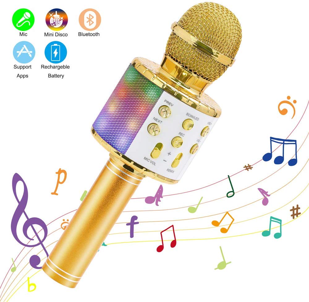 Mic hát karaoke kết nối điện thoại dễ sử dụng，Mic Hát Karaoke Bluetooth Không Dây WS858 - Âm vang - Ấm - mic hát karaoke cầm tay mini，loa bluetooth mini giá rẻ，mic hát karaoke，mic hát karaoke bluetooth，mic bluetooth karaoke