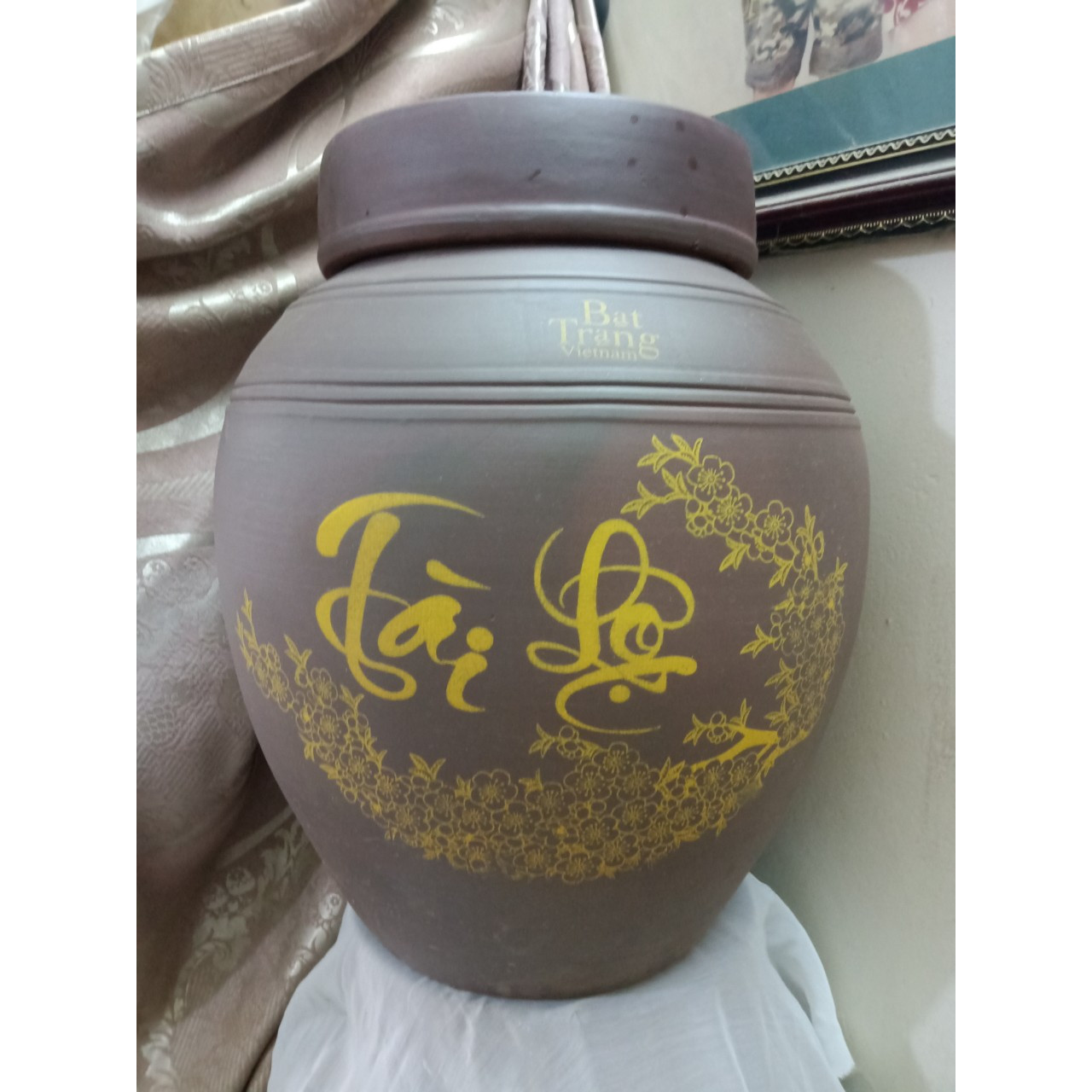 Hũ sành đựng rượu tài lộc gốm sứ...