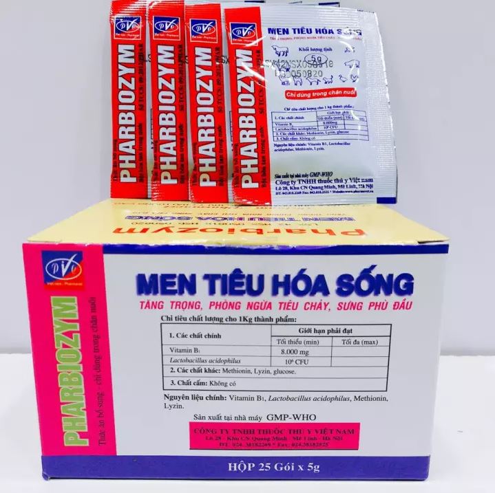 Hộp men tiêu hóa sống cho chó mèo 25 gói
